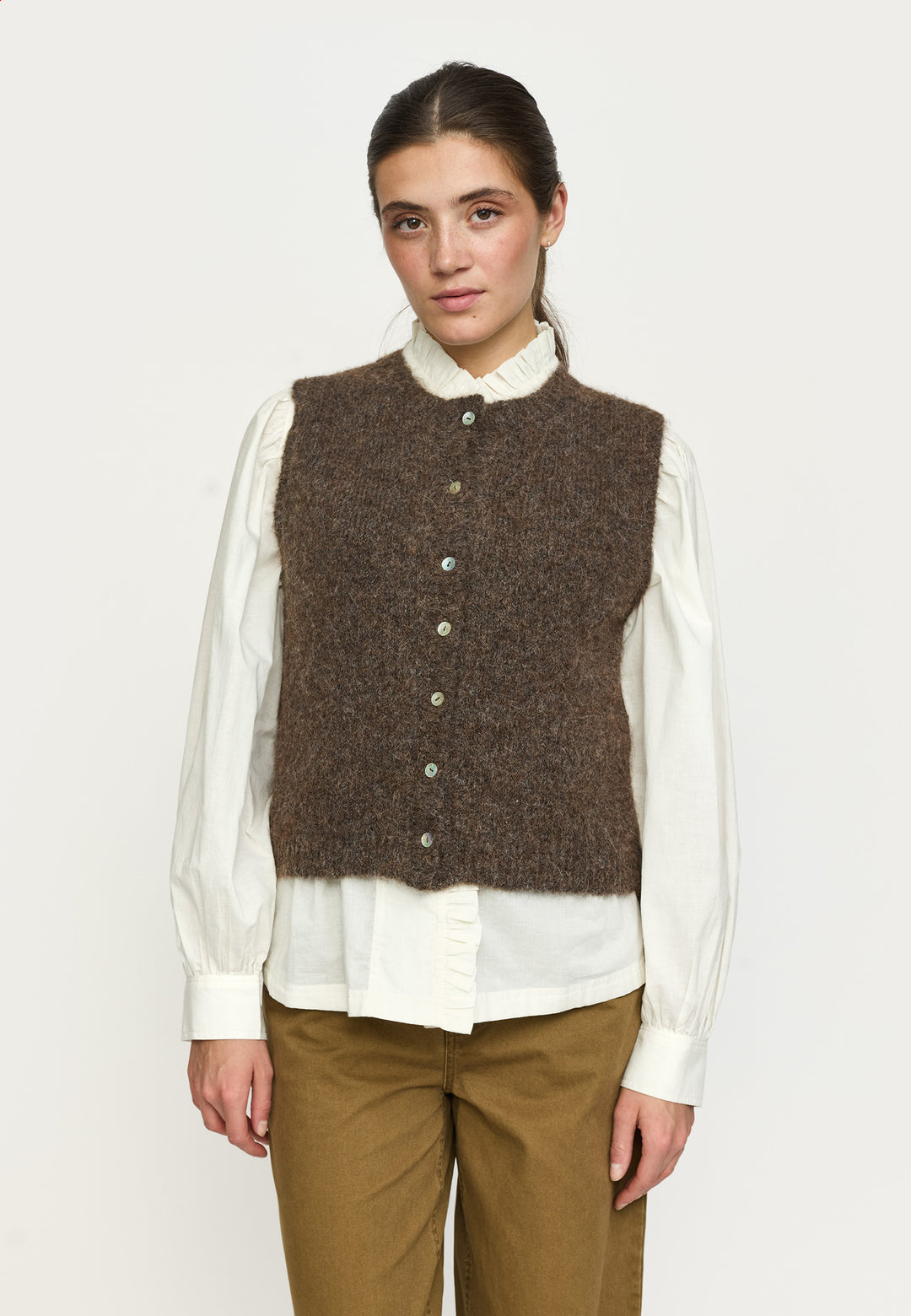SOFT REBELS - STRIK VEST - CAMILLA 525-207 - DEMITASSE MELENACE