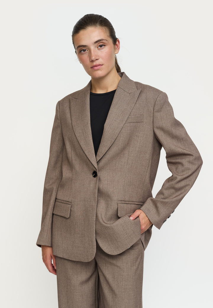 SOFT REBELS - BLAZER - AUBREE - 526-706 - 378 - SILVER MINK MELANGE