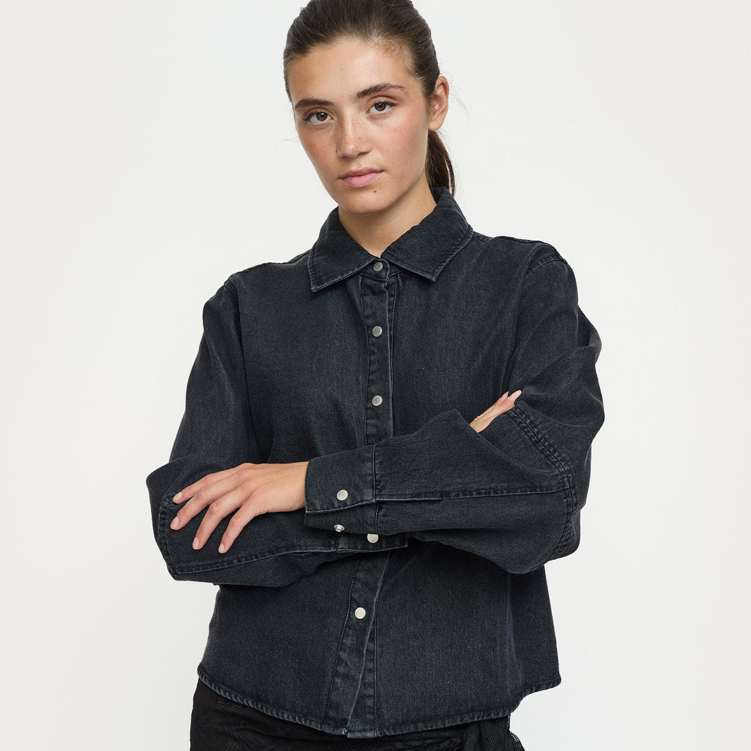 SOFT REBELS - SKJORTE - JANET KEIRA - 526-802 - 644 - WASHED PHANTOM