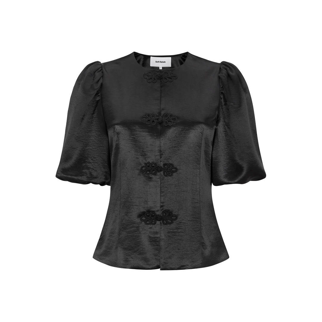 SOFT REBELS - BLUSE - SALMA - SR626-703 - 001 BLACK