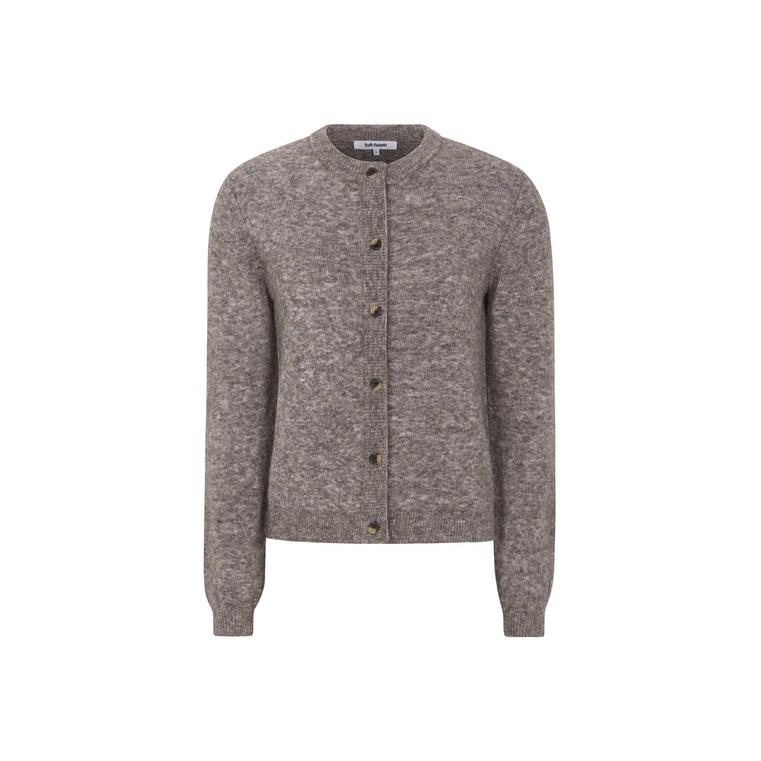 SOFT REBELS - CARDIGAN - ALLISON - 2112-200 - 383 - DEMITASSE MELANGE