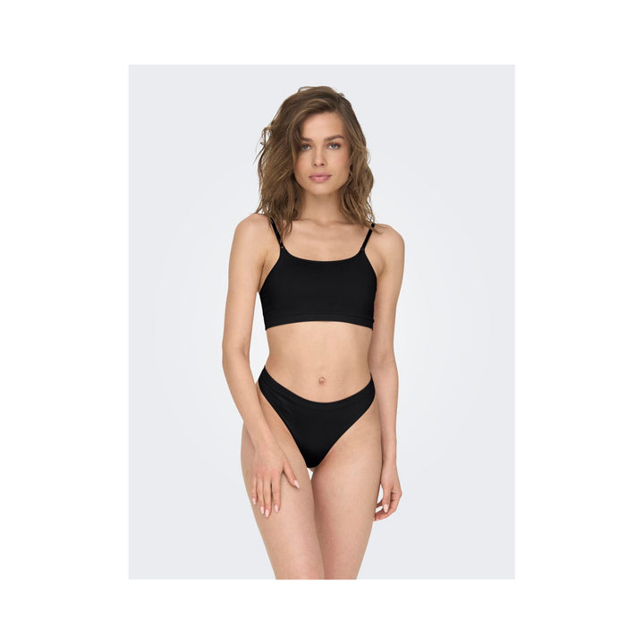 ONLY - 3-PAK G-STRENG - VICKY RIB SEAMLESS 15255203 - SORT