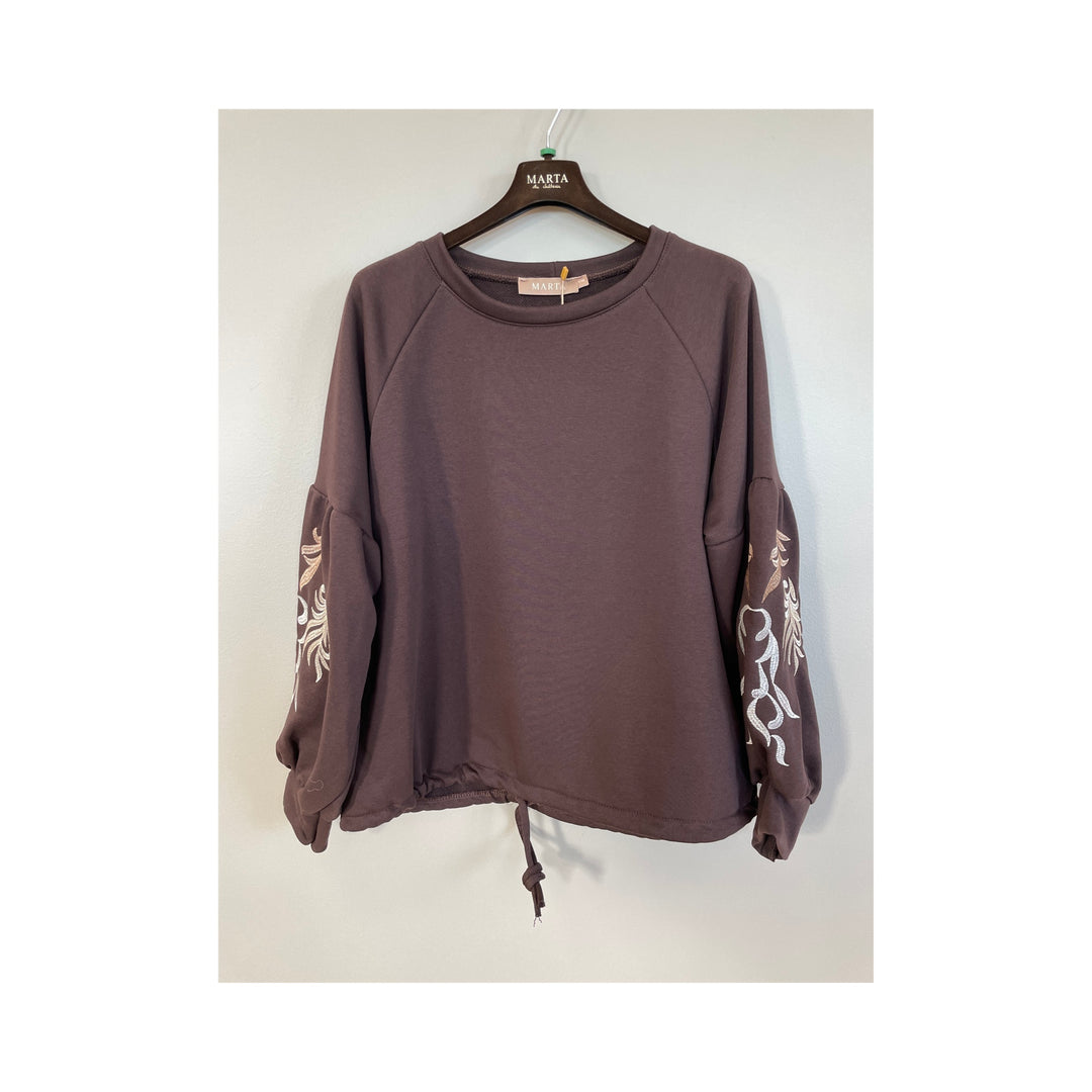 MARTA DU CHATEAU - SWEATSHIRT - LURETTA 8939 - CHOCOLATE