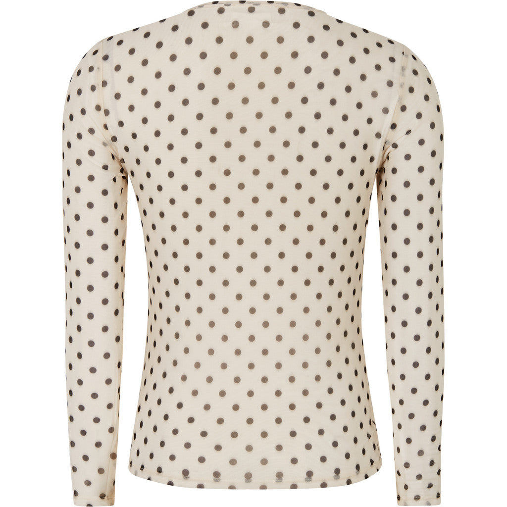 TOODAY - MESH BLUSE - DREW SR326-123 - DOT/WHITE