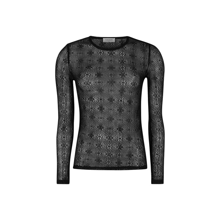 TOODAY - MESH BLUSE - DREW TD 326-171 - BLACK