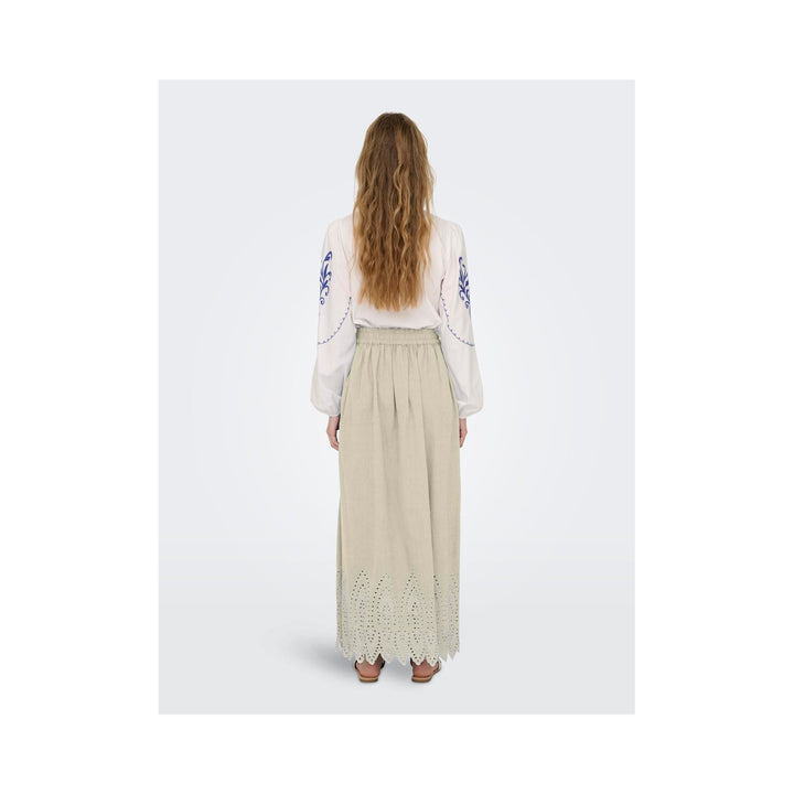 ONLY - NEDERDEL - TULUM 15343177 - OLIVE GRAY/BRIGHT WHITE EMBROIDERY