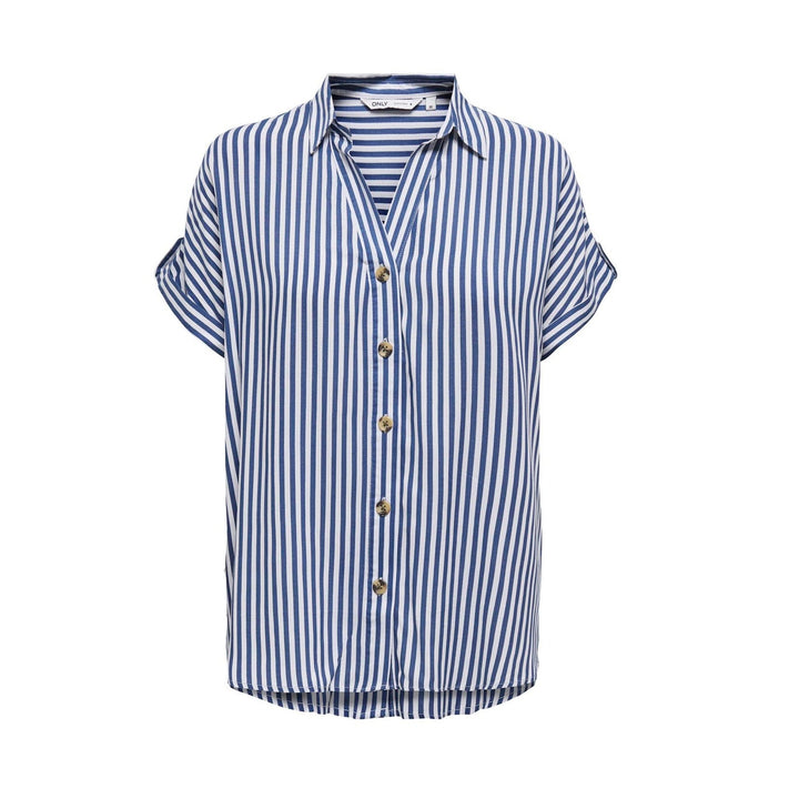 ONLY - SKJORTE - YASMIN 15348758 - PEACOAT STRIPES/WHITE