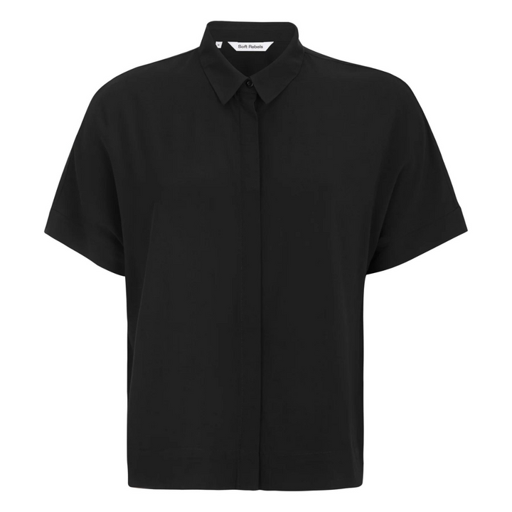 SOFT REBELS - SKJORTE - FREEDOM SR321-747 - SORT