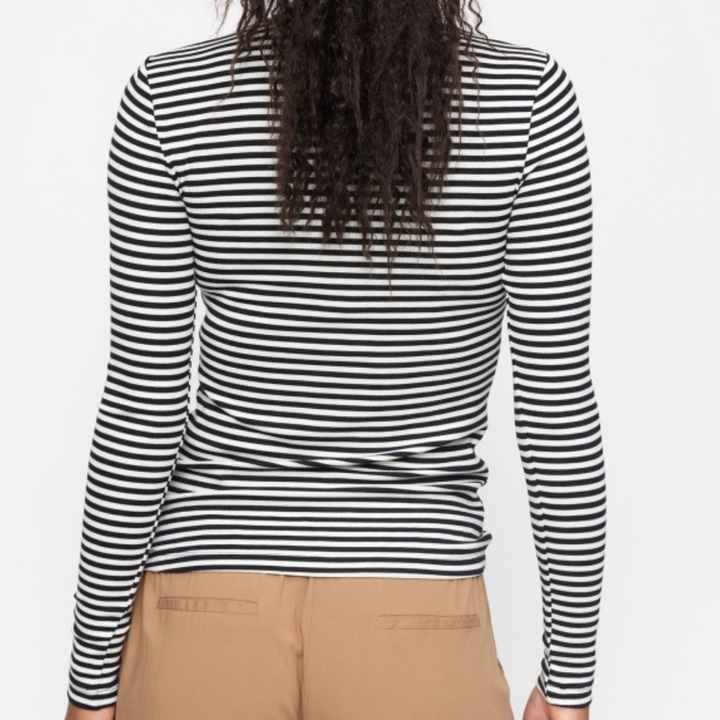 SOFT REBELS - BLUSE - FENJA SR124-303 - SORT STRIB