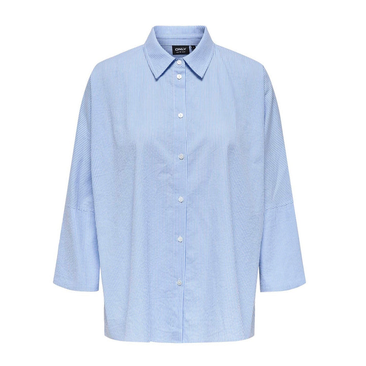 ONLY - SKJORTE - AUGUSTA 15347661 - CLOUD DANCER/BLUE STRIPES
