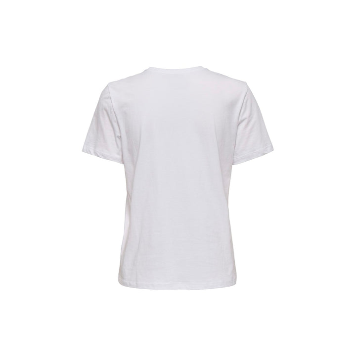 ONLY - T- SHIRT - KETTY 15288473 - BRIGHT WHITE/RED HEART