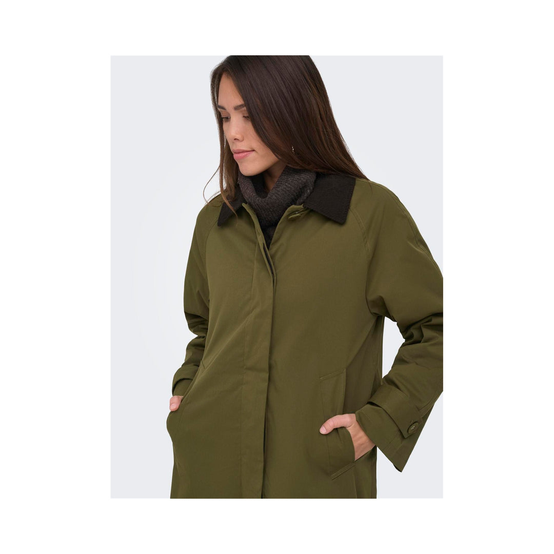 ONLY - COAT - ORCHID 15373747 - DARK OLIVE
