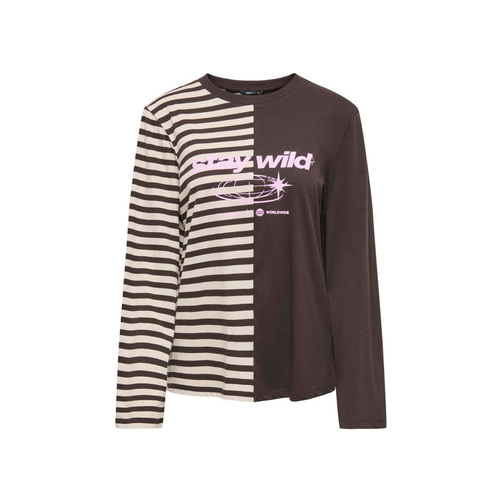ONLY - T-SHIRT - AVA 15397922 - BLACK COFFEE
