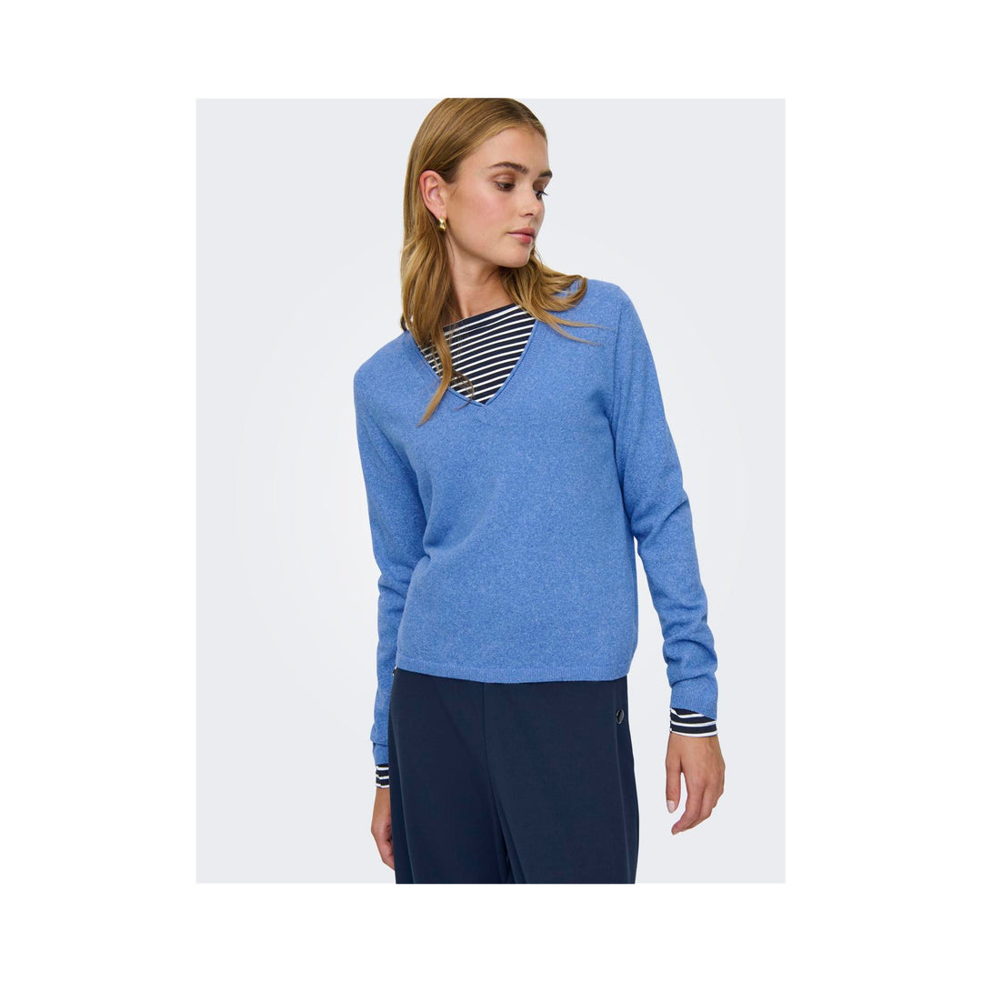 ONLY - STRIK - LOYAL V-NECK 15368957 - ULTRAMARINE MELANGE