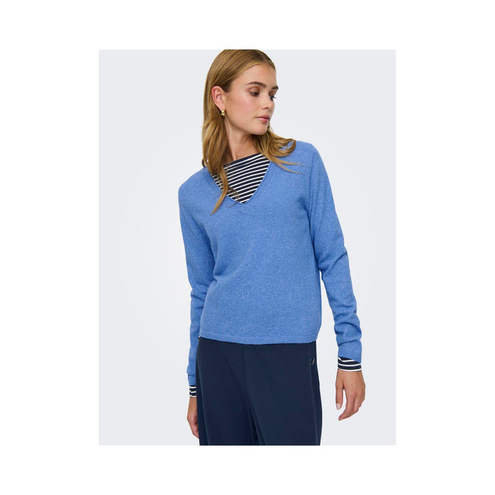 ONLY - STRIK - LOYAL V-NECK 15368957 - ULTRAMARINE MELANGE