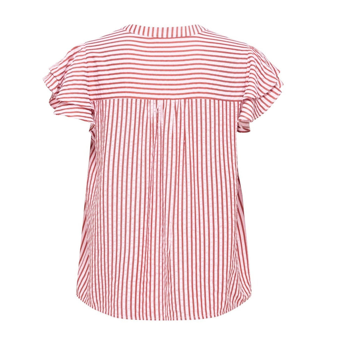 ONLY - TOP - BARI 15373812 - ROMANCE ROSE STRIPES/SPICE APPLE