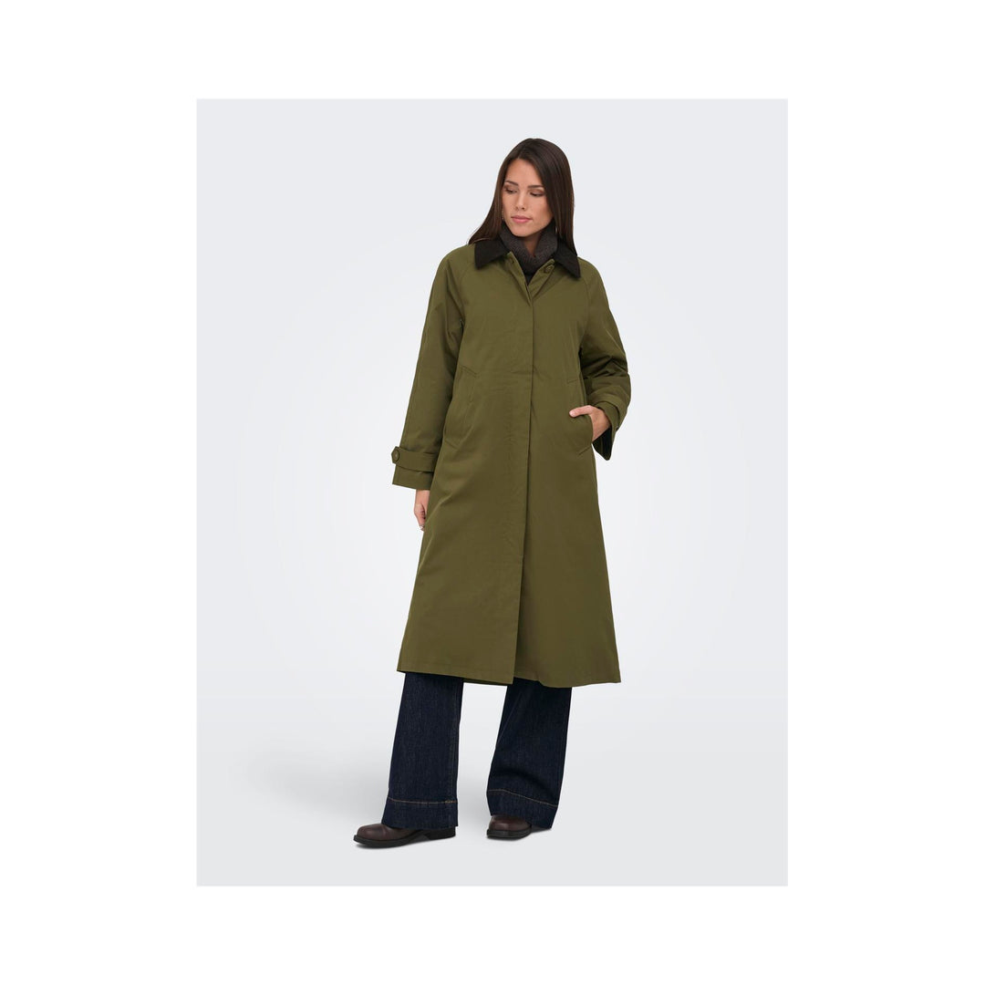 ONLY - COAT - ORCHID 15373747 - DARK OLIVE