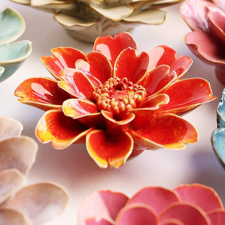 CHIVE CERAMICS - KERAMIK VÆGBLOMST - ORANGE YELLOW PARIS DAISY