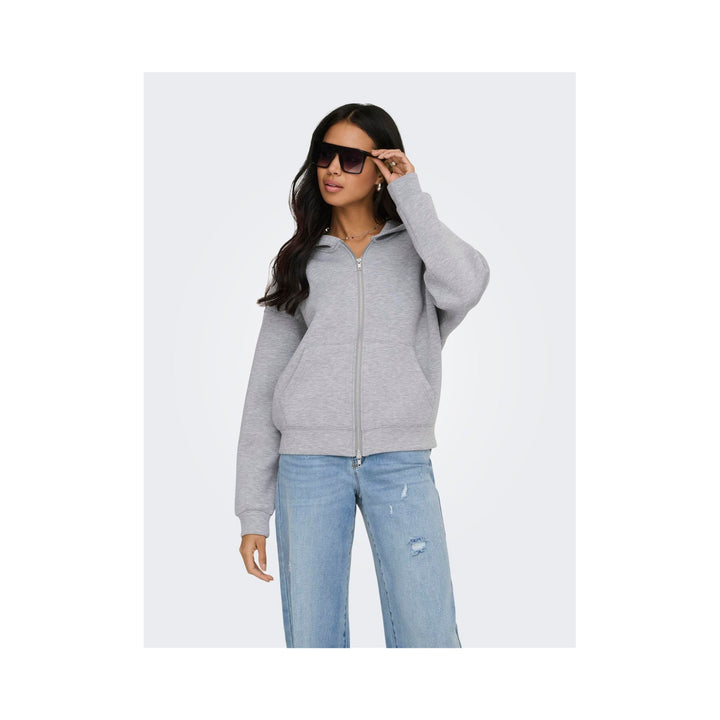 ONLY - ZIP HOODIE - NAOMI 15383142 - LIGHT GREY MELANGE