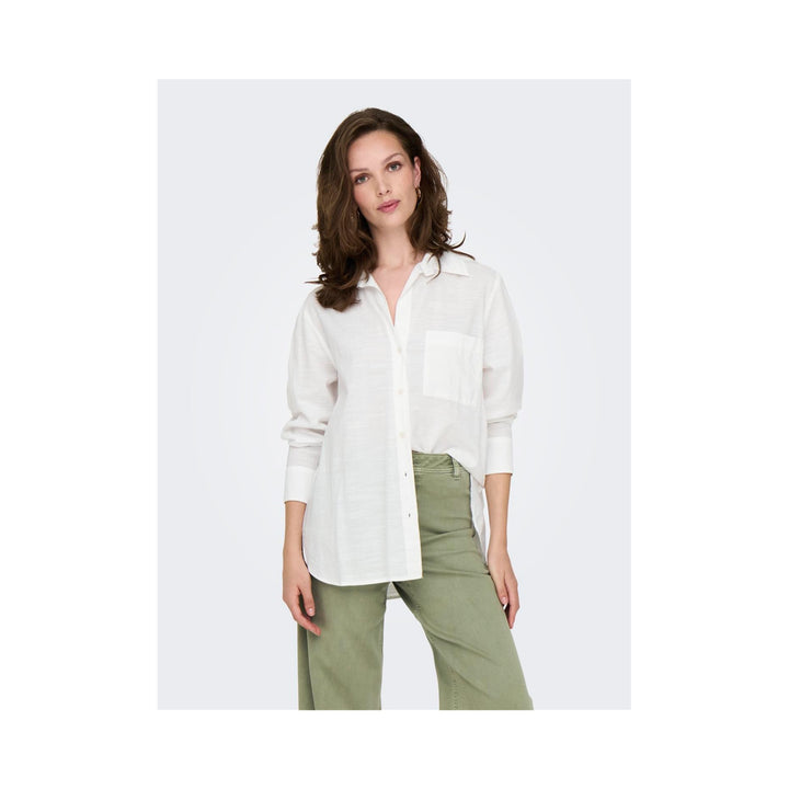 ONLY - SKJORTE - SALINA - 15335255 - CLOUD DANCER