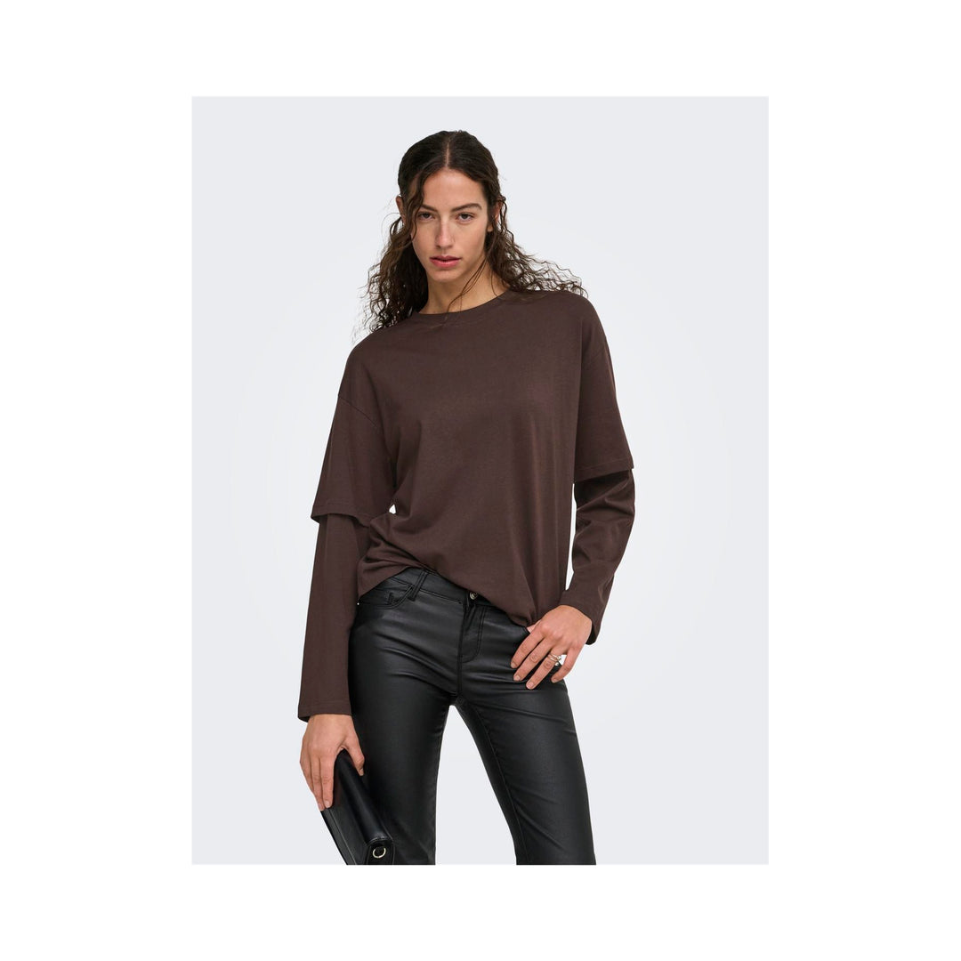 ONLY - T-SHIRT - FREJA 15387312 - COFFEE BEAN