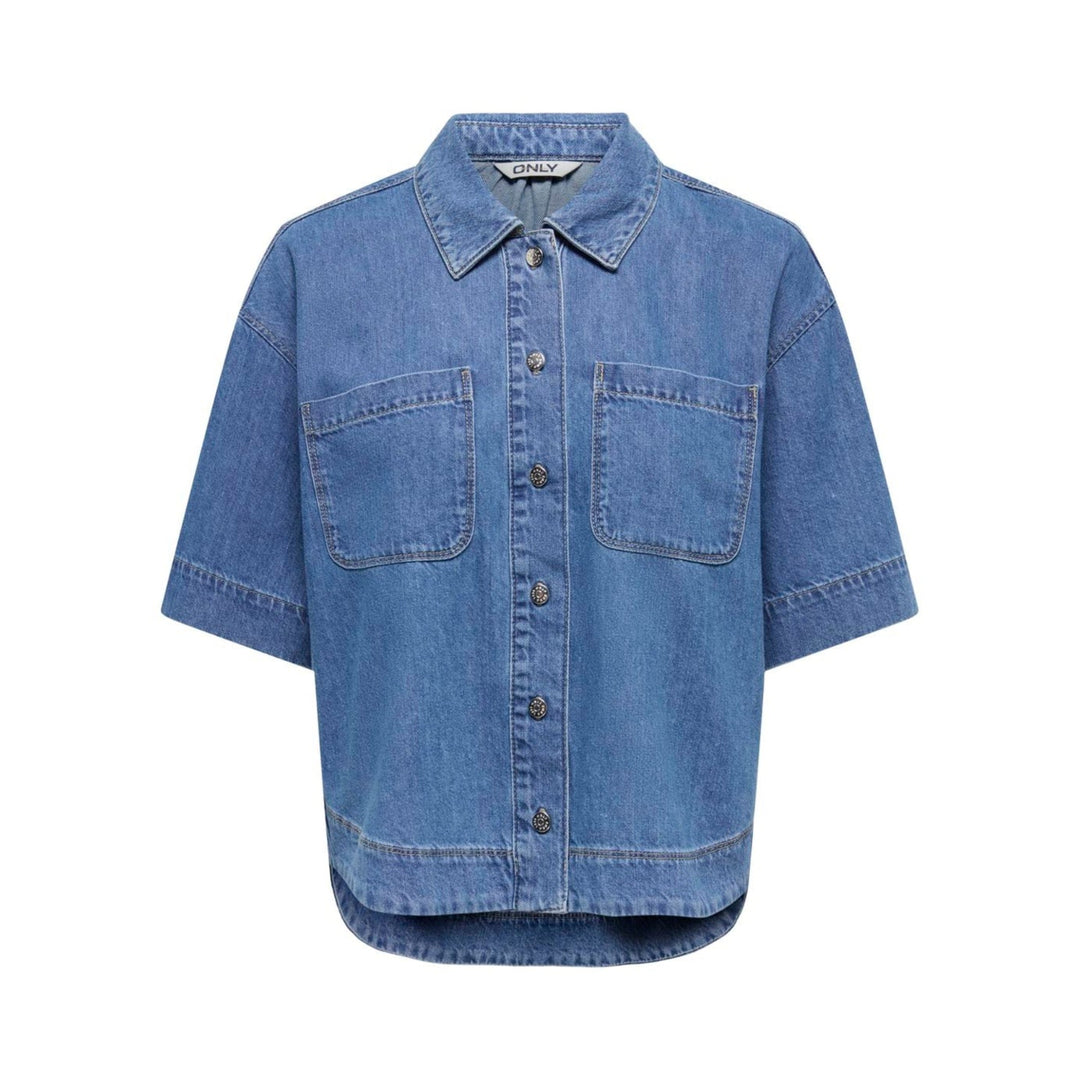 ONLY - SKJORTE - CLEO LIFE 15377240 - MEDIUM BLUE DENIM