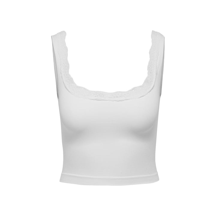 ONLY - TOP - VICKY LACE 15354408 - BRIGHT WHITE