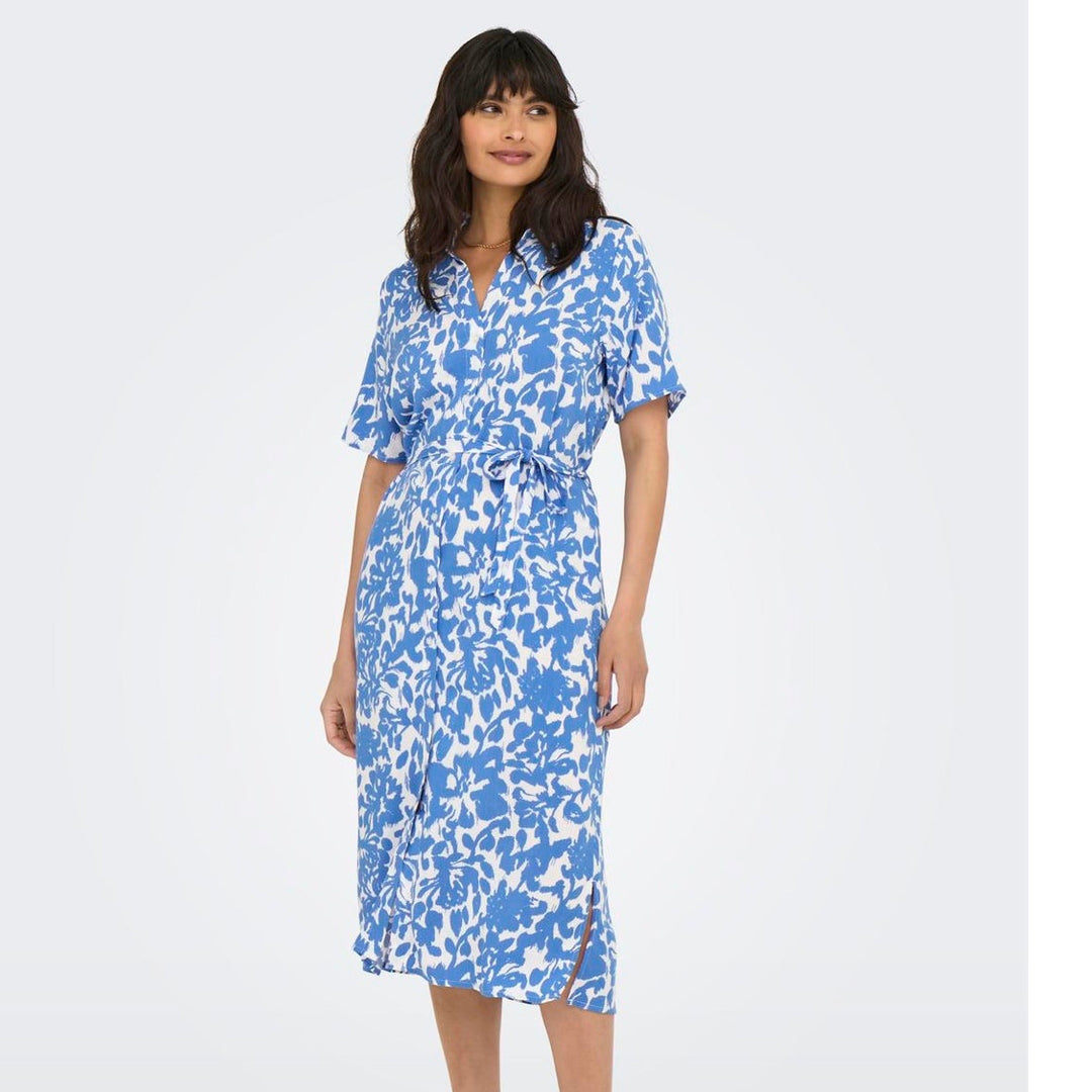 ONLY - KJOLE - YASMIN 15357241 - CLOUD DANCER TANIA NEBULAS BLUE