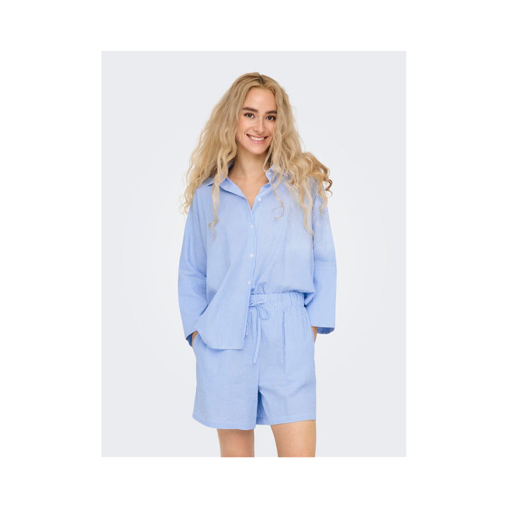 ONLY - SKJORTE - AUGUSTA 15347661 - CLOUD DANCER/BLUE STRIPES