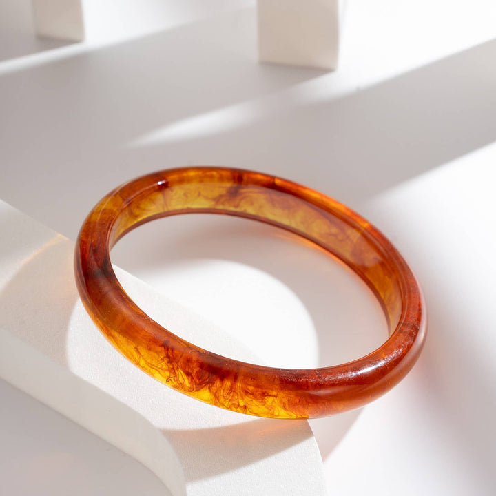 Resinarmbånd — Rav, Creme og Brun Elegance sæt 3 stk