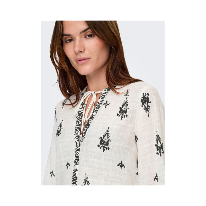 ONLY - KJOLE - ALMA 15367921 - CLOUD DANCER/BLACK ALMA PRINT
