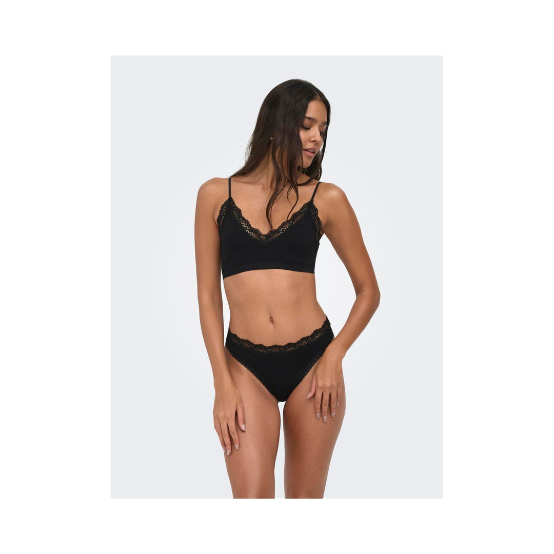 ONLY - 2-PAK TRUSSER - VICKY LACE CHEEKY BRIEF 15354410 - SORT