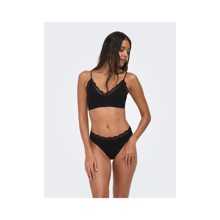 ONLY - 2-PAK TRUSSER - VICKY LACE CHEEKY BRIEF 15354410 - SORT