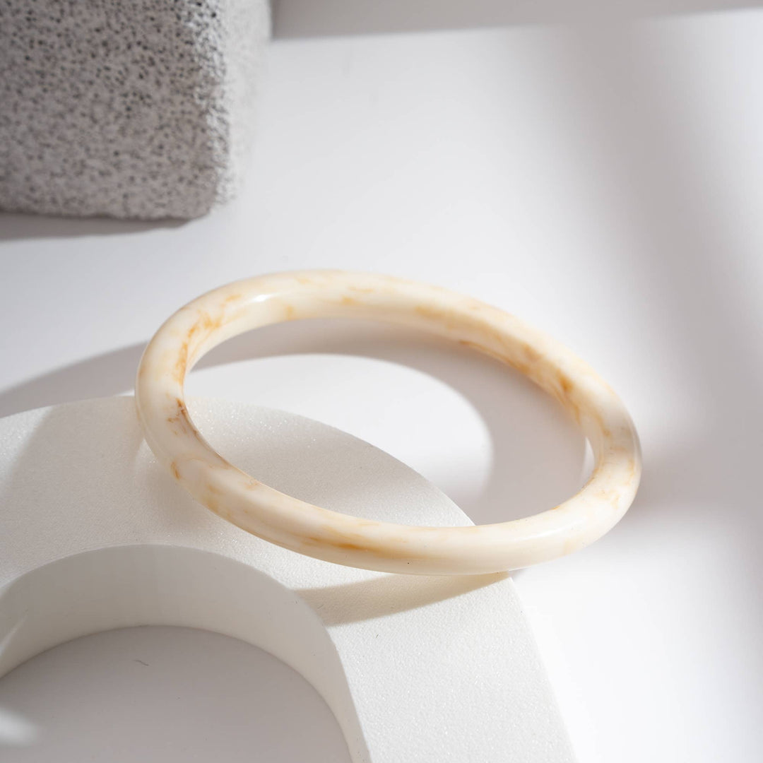 Resinarmbånd — Rav, Creme og Brun Elegance sæt 3 stk