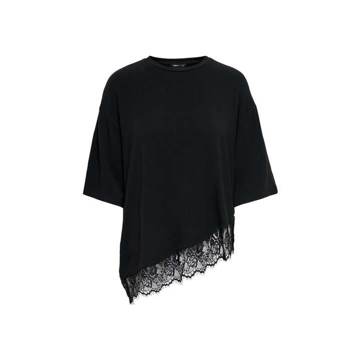 ONLY - T-SHIRTS - GLAMOUR SS LACE - 15391753 - BLACK