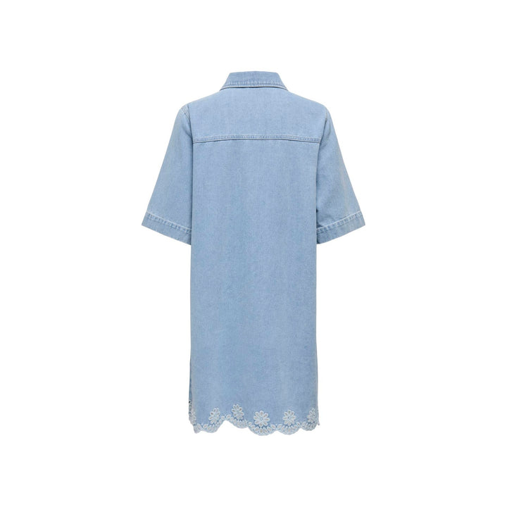 ONLY - KJOLE - BELLE HALF PLACKET 15376112 - LIGHT BLUE DENIM