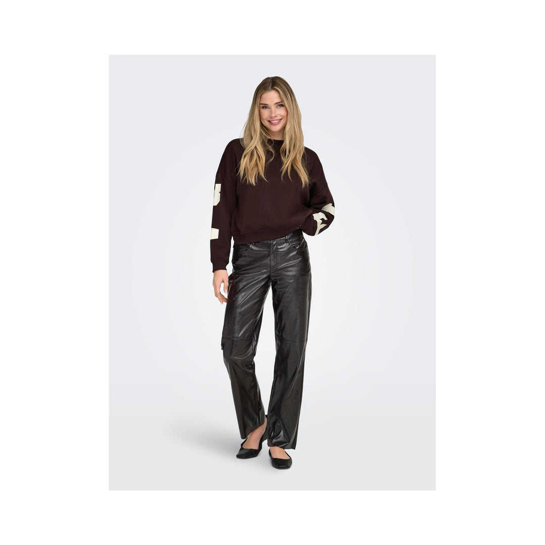 ONLY - SWEATSHIRT - LOOSE FIT O-NECK 15356793 - VINEYARD WINE