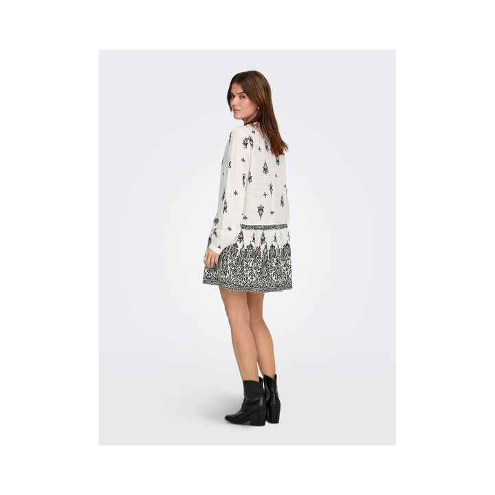 ONLY - KJOLE - ALMA 15367921 - CLOUD DANCER/BLACK ALMA PRINT