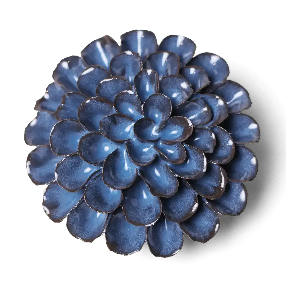CHIVE CERAMICS - KERAMISK VÆGBLOMST - BLÅ NOIR POMPON DAHLIA