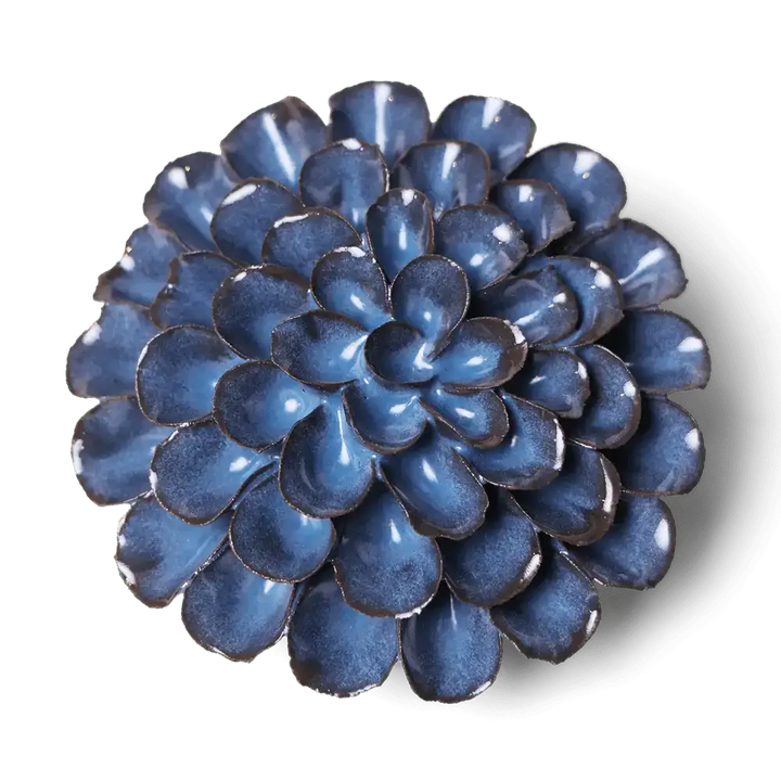 CHIVE CERAMICS - KERAMISK VÆGBLOMST - BLÅ NOIR POMPON DAHLIA