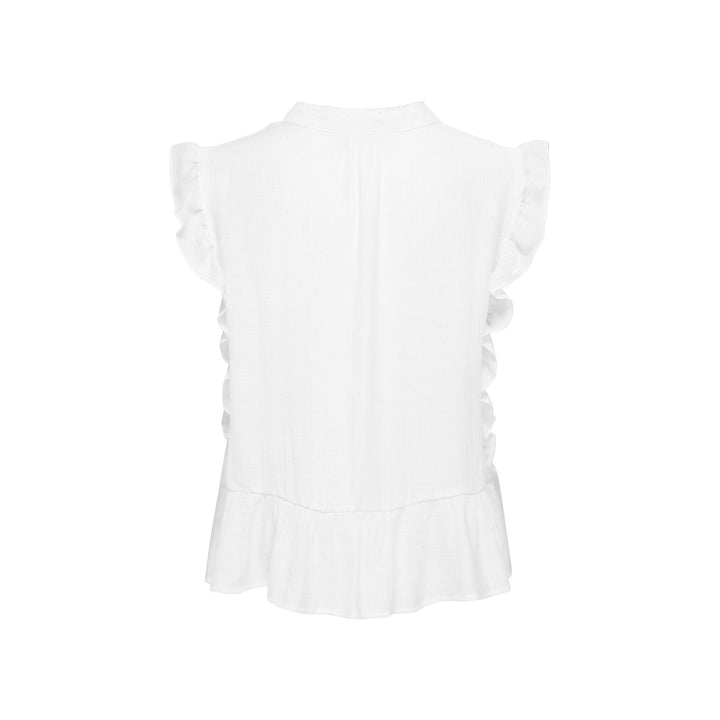 ONLY - TOP - HENNY -S/L FRILL BUTTON - 15374978 - HVID