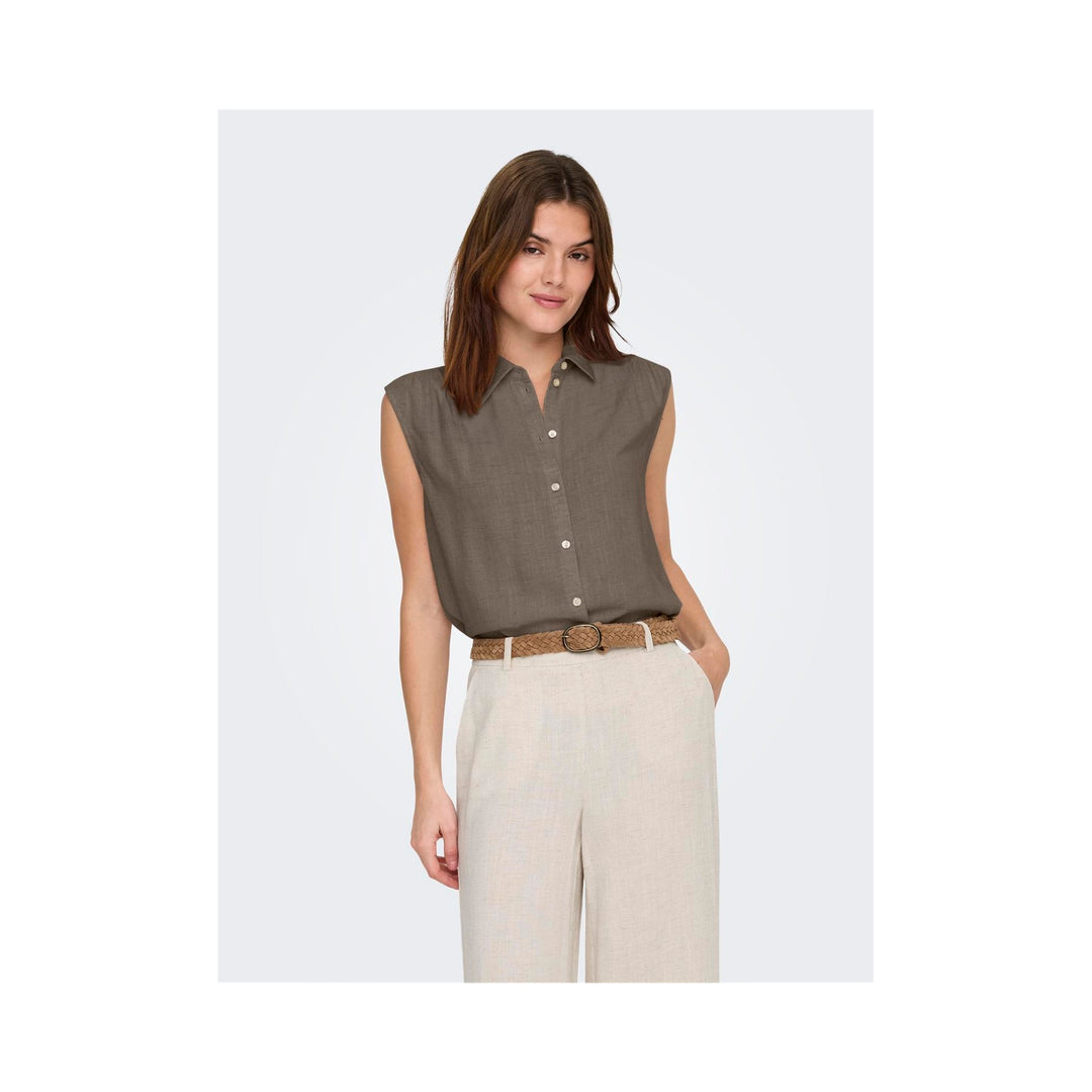 ONLY - SKJORTE - SIESTA 15367416 - WALNUT