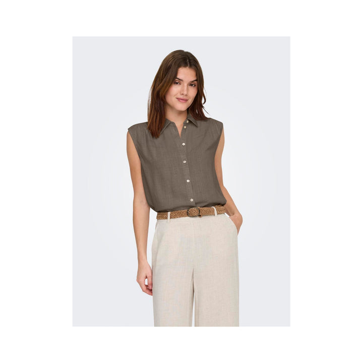 ONLY - SKJORTE - SIESTA 15367416 - WALNUT