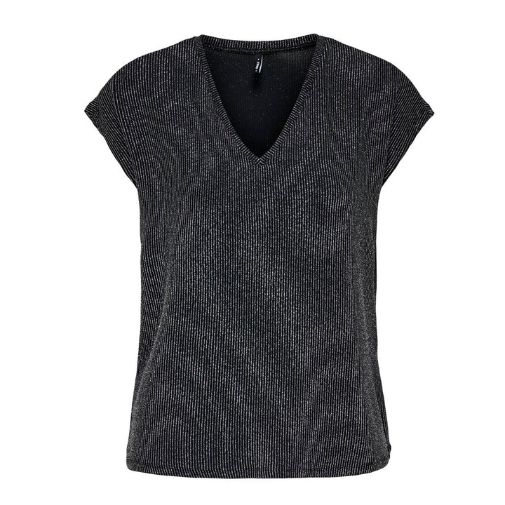 ONLY - TOP - CAROL 15360960 - BLACK/SILVER GLITTER