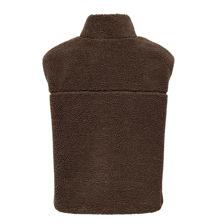 ONLY - VEST - BABY TEDDY HIGH ZIP VEST 15379000 - CHOCOLATE MARTINI