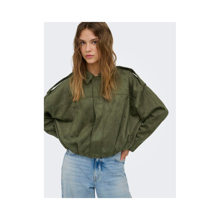 ONLY - BOMBERJAKKE - MOON-STINA FAUX SUEDE 15381024 - GRAPE LEAF