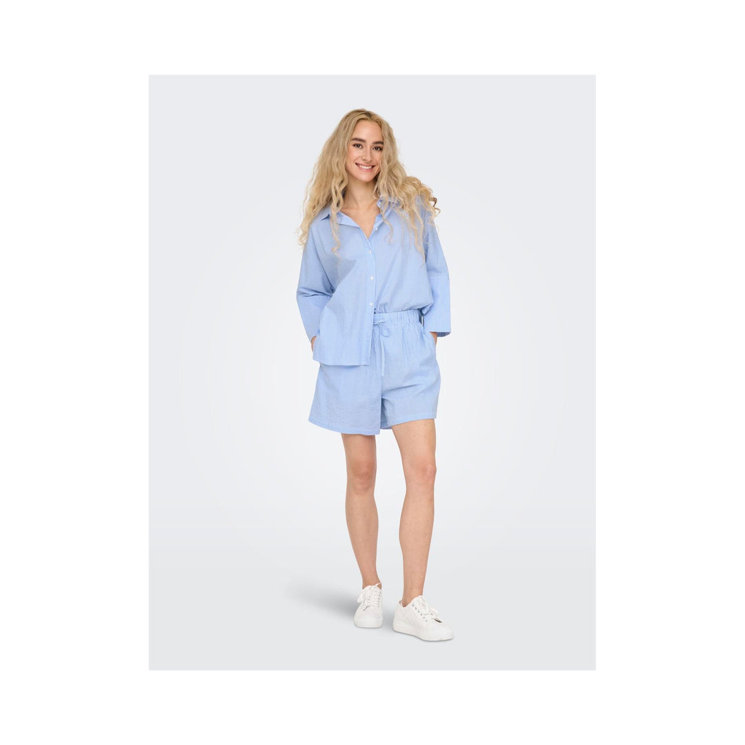 ONLY - SHORTS - AUGUSTA 15347659 - CLOUD DANCER/BLUE STRIPES