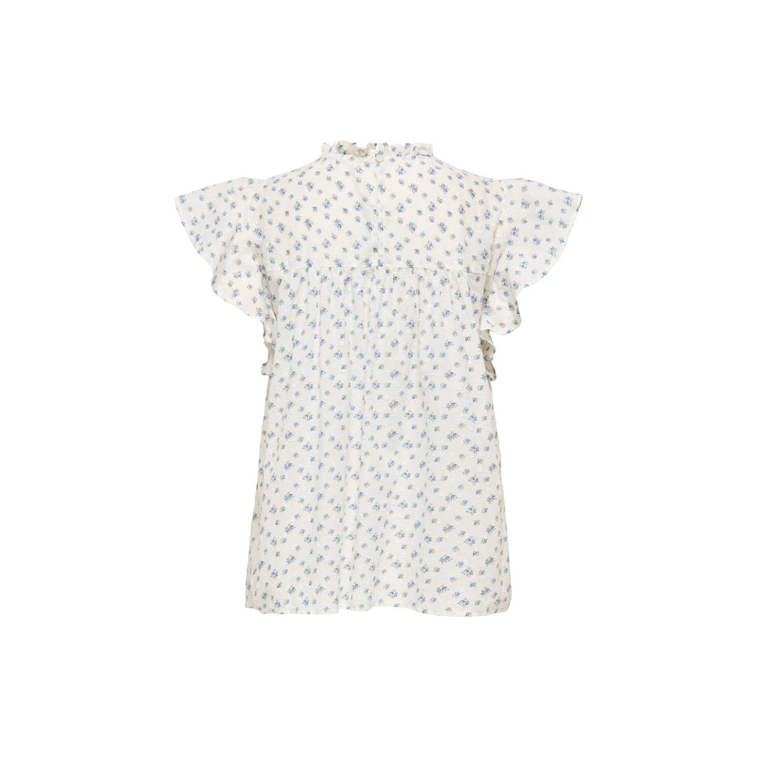 ONLY - TOP - KATTI 15337637 - CLOUD DANCER/CLARA FLOWER