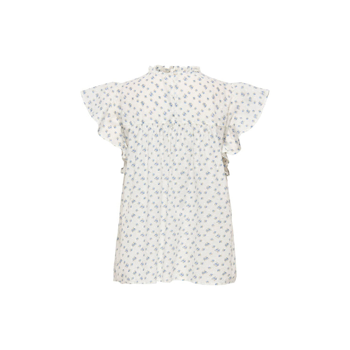 ONLY - TOP - KATTI 15337637 - CLOUD DANCER/CLARA FLOWER