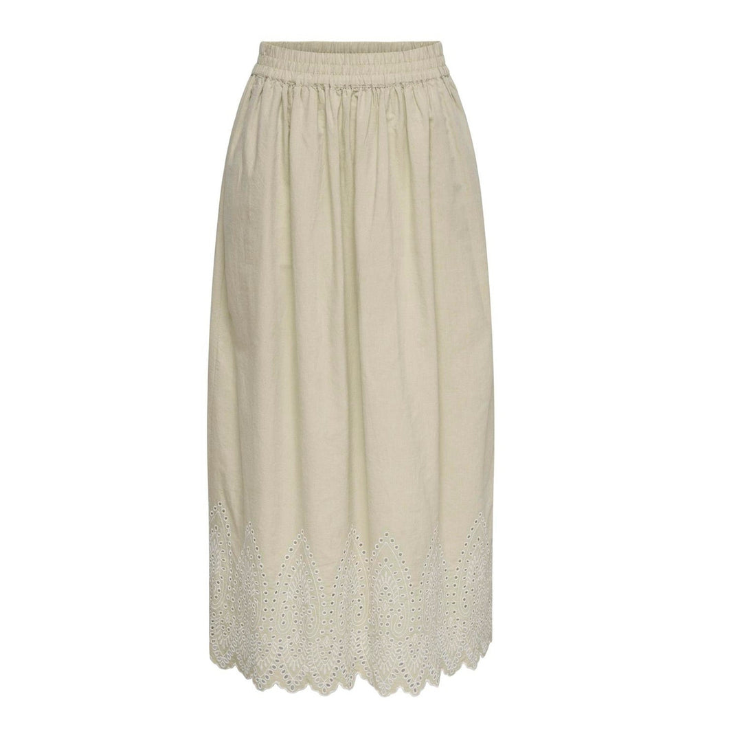 ONLY - NEDERDEL - TULUM 15343177 - OLIVE GRAY/BRIGHT WHITE EMBROIDERY